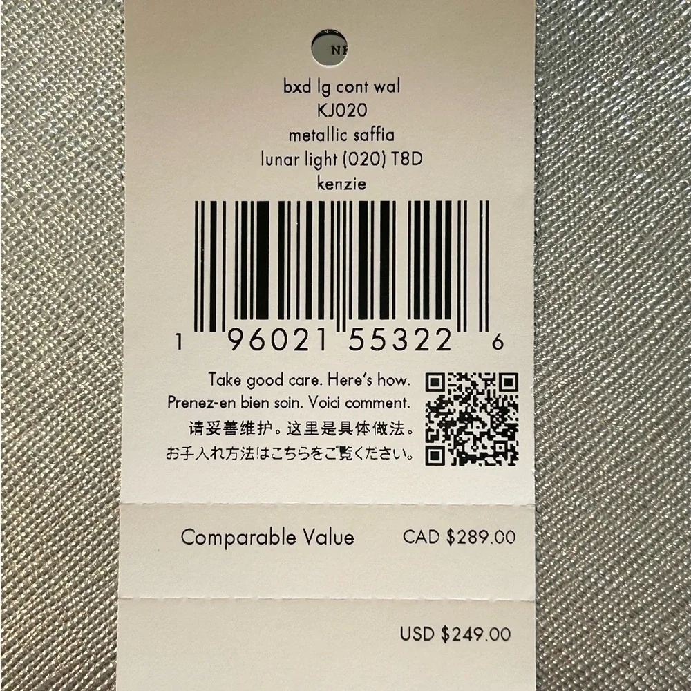 Kate Spade ♠️ Kenzie Boxed Metallic Large Continental Wallet in Lunar Light - Picture 6 of 11